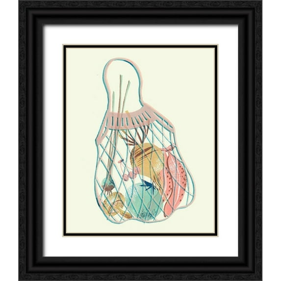 Wang, Melissa 12x14 Black Ornate Wood Framed with Double Matting Museum Art Print Titled - Grocery Time II