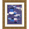 thumbnail image 1 of Wang, Melissa 12x14 Gold Ornate Wood Framed with Double Matting Museum Art Print Titled - Blue Mountains Abstract II, 1 of 4