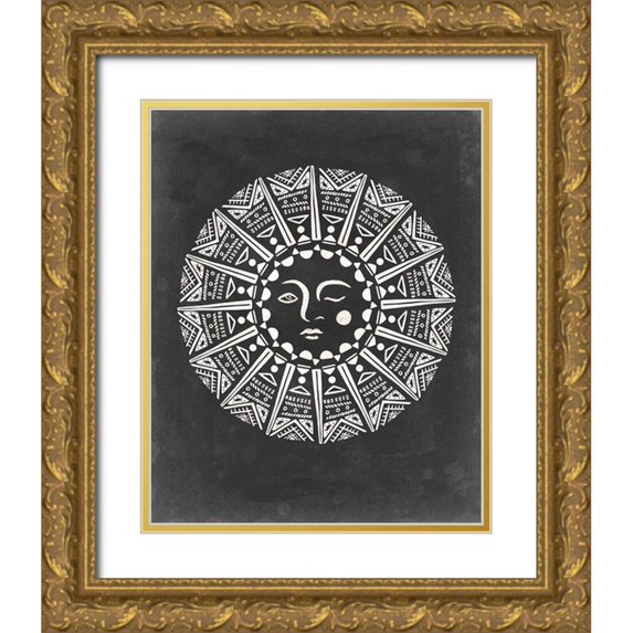 Wang, Melissa 12x14 Gold Ornate Wood Framed with Double Matting Museum Art Print Titled - Moon Light I