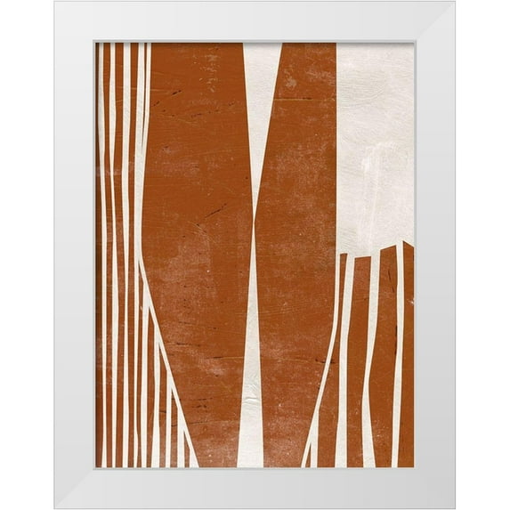 Wang, Melissa 12x14 White Modern Wood Framed Museum Art Print Titled - Indian Field III