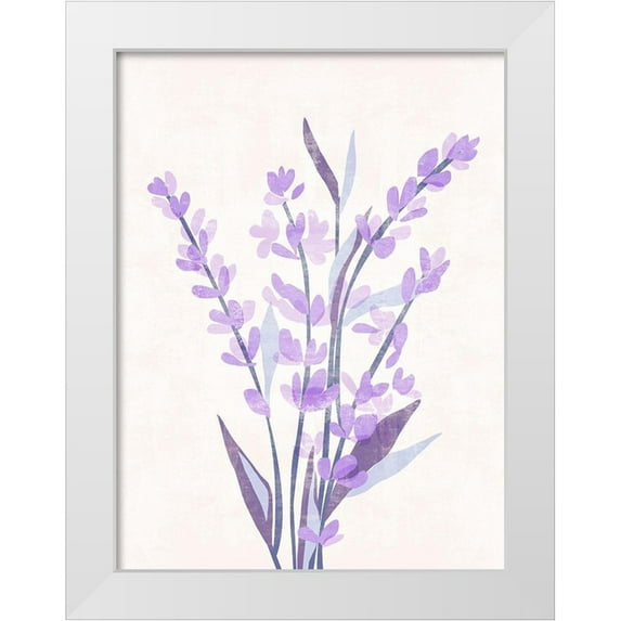 Wang, Melissa 12x14 White Modern Wood Framed Museum Art Print Titled - Lavender Land II