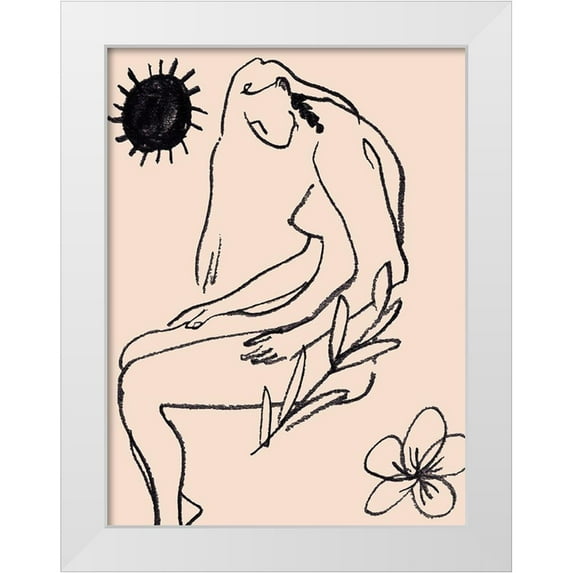 Wang, Melissa 12x14 White Modern Wood Framed Museum Art Print Titled - Lunar VI