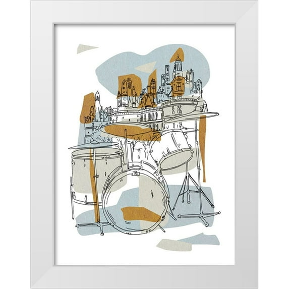 Wang, Melissa 12x14 White Modern Wood Framed Museum Art Print Titled - Rehearsal IV