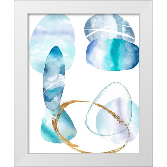 Wang, Melissa 12x14 White Modern Wood Framed Museum Art Print Titled - Stacking Rocks III