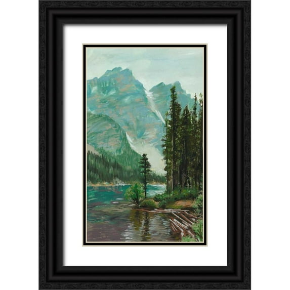 Wang, Melissa 12x18 Black Ornate Wood Framed with Double Matting Museum Art Print Titled - Mountainscape III