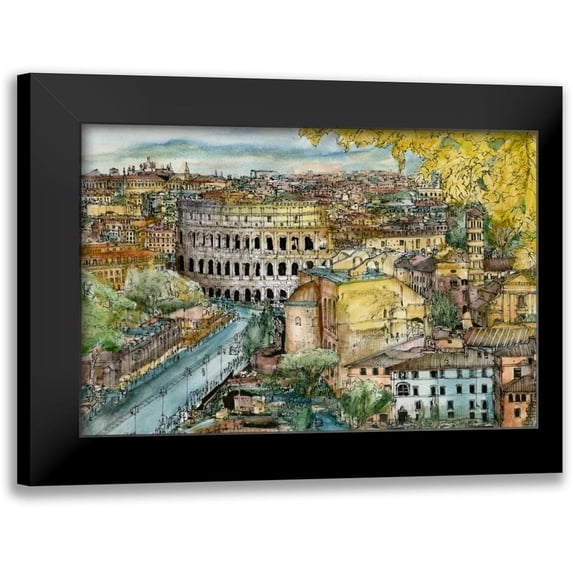 Wang, Melissa 14x11 Black Modern Framed Museum Art Print Titled - European Afternoon III