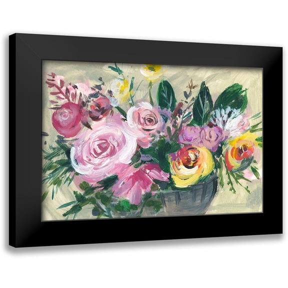Wang, Melissa 14x11 Black Modern Framed Museum Art Print Titled - Fleur de Matin I