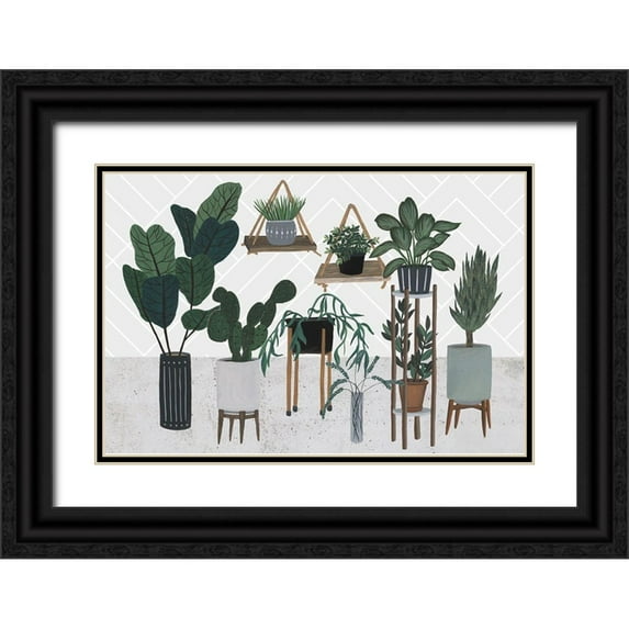 Wang, Melissa 14x11 Black Ornate Wood Framed with Double Matting Museum Art Print Titled - Family Portrait I