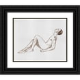 thumbnail image 1 of Wang, Melissa 14x12 Black Ornate Wood Framed with Double Matting Museum Art Print Titled - Male Body Sketch IV, 1 of 4