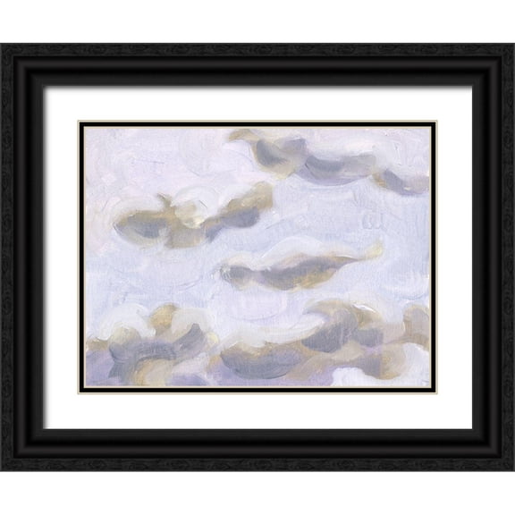 Wang, Melissa 14x12 Black Ornate Wood Framed with Double Matting Museum Art Print Titled - Violet Sky I