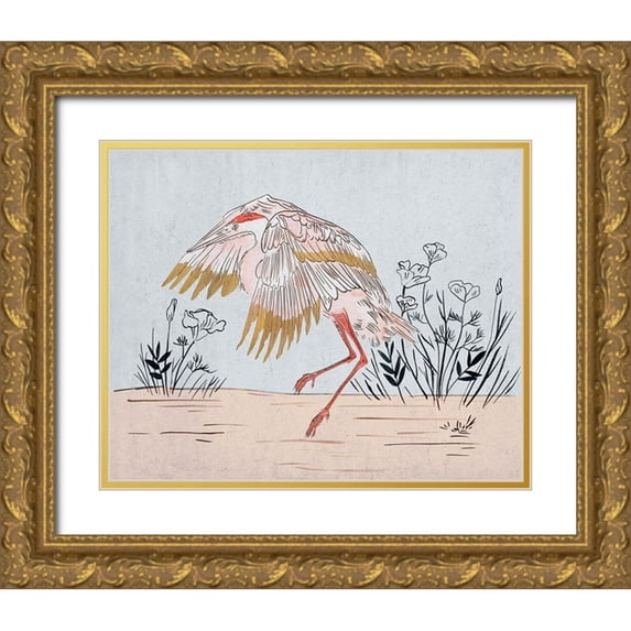 Wang, Melissa 14x12 Gold Ornate Wood Framed with Double Matting Museum Art Print Titled - The Ballerina II