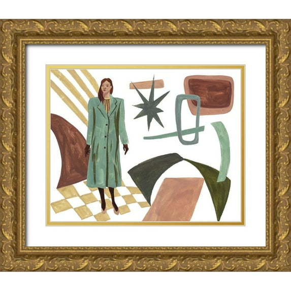 Wang, Melissa 14x12 Gold Ornate Wood Framed with Double Matting Museum Art Print Titled - Vintage Vibes II