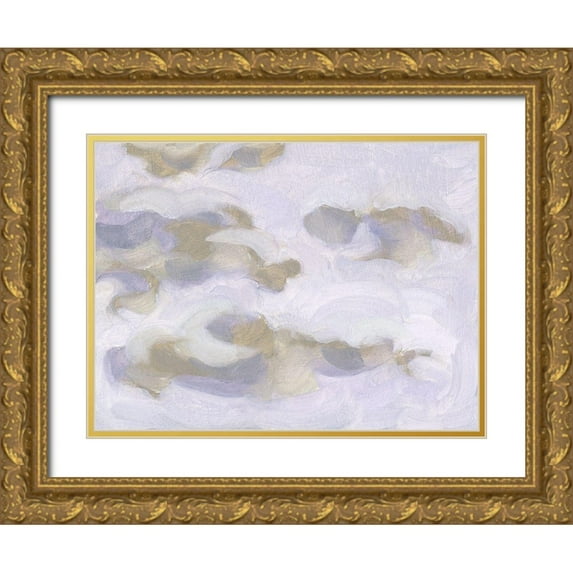 Wang, Melissa 14x12 Gold Ornate Wood Framed with Double Matting Museum Art Print Titled - Violet Sky II