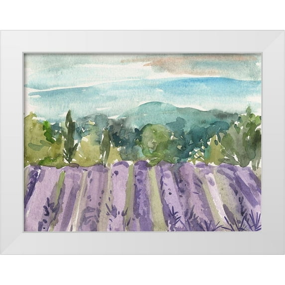 Wang, Melissa 14x12 White Modern Wood Framed Museum Art Print Titled - Watercolor Views III