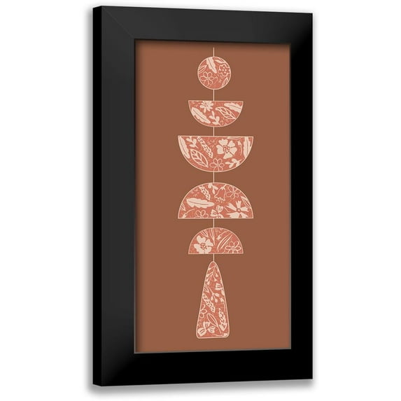 Wang, Melissa 14x24 Black Modern Framed Museum Art Print Titled - Moon Chime I