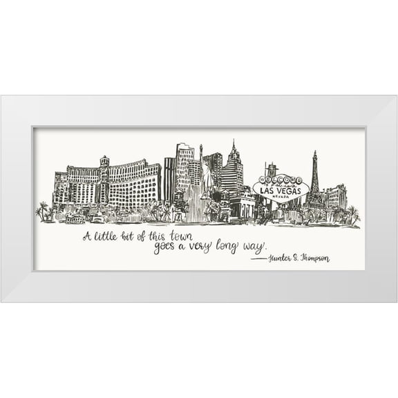 Wang, Melissa 14x8 White Modern Wood Framed Museum Art Print Titled - Viva Vegas Collection D