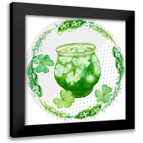 Wang, Melissa 15x15 Black Modern Framed Museum Art Print Titled - St. Patricks Day Collection E