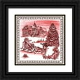 thumbnail image 1 of Wang, Melissa 15x15 Black Ornate Wood Framed with Double Matting Museum Art Print Titled - Christmas Wonderland Toile IV, 1 of 4