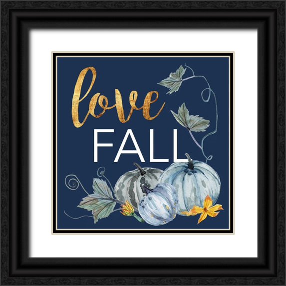 Wang, Melissa 15x15 Black Ornate Wood Framed with Double Matting Museum Art Print Titled - Indigo Harvest IV