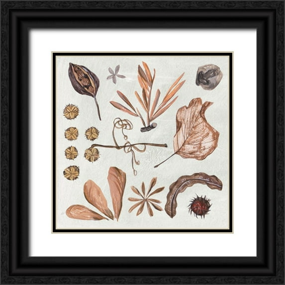 Wang, Melissa 15x15 Black Ornate Wood Framed with Double Matting Museum Art Print Titled - Small Things VI