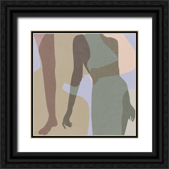 Wang, Melissa 15x15 Black Ornate Wood Framed with Double Matting Museum Art Print Titled - Stories In Between I