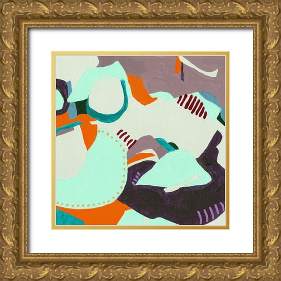 Wang, Melissa 15x15 Gold Ornate Wood Framed with Double Matting Museum Art Print Titled - Crispy VI