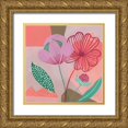 thumbnail image 1 of Wang, Melissa 15x15 Gold Ornate Wood Framed with Double Matting Museum Art Print Titled - Dancing Bouquet I, 1 of 4