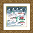 thumbnail image 1 of Wang, Melissa 15x15 Gold Ornate Wood Framed with Double Matting Museum Art Print Titled - North Pole Friends III, 1 of 4