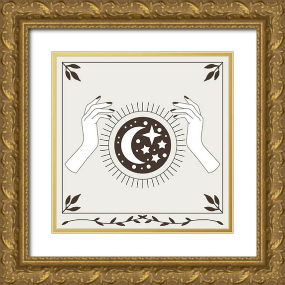 Wang, Melissa 15x15 Gold Ornate Wood Framed with Double Matting Museum Art Print Titled - Seeing I