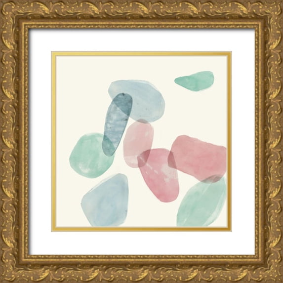 Wang, Melissa 15x15 Gold Ornate Wood Framed with Double Matting Museum Art Print Titled - The Lightest Dreams I