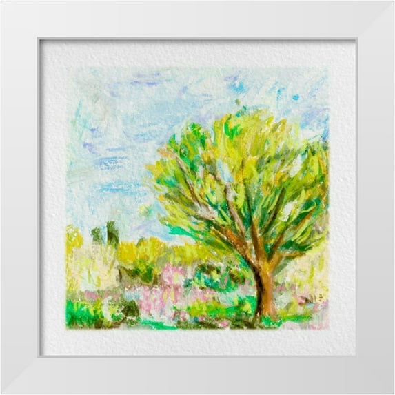 Wang, Melissa 15x15 White Modern Wood Framed Museum Art Print Titled - Summer Field IV