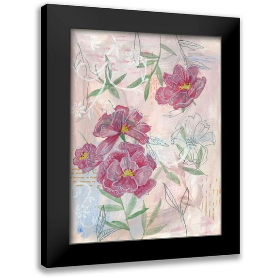Wang, Melissa 15x18 Black Modern Framed Museum Art Print Titled - Spring Composition II