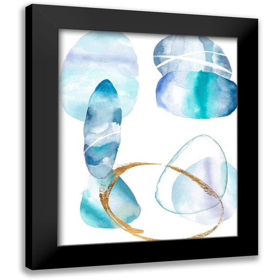 Wang, Melissa 15x18 Black Modern Framed Museum Art Print Titled - Stacking Rocks III