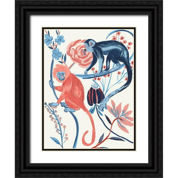 Wang, Melissa 15x18 Black Ornate Wood Framed with Double Matting Museum Art Print Titled - From the Jungle III