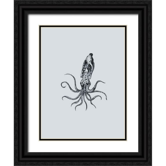 Wang, Melissa 15x18 Black Ornate Wood Framed with Double Matting Museum Art Print Titled - Marine Life II