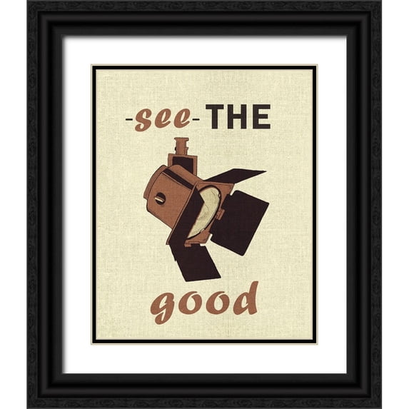Wang, Melissa 15x18 Black Ornate Wood Framed with Double Matting Museum Art Print Titled - Movie Time I
