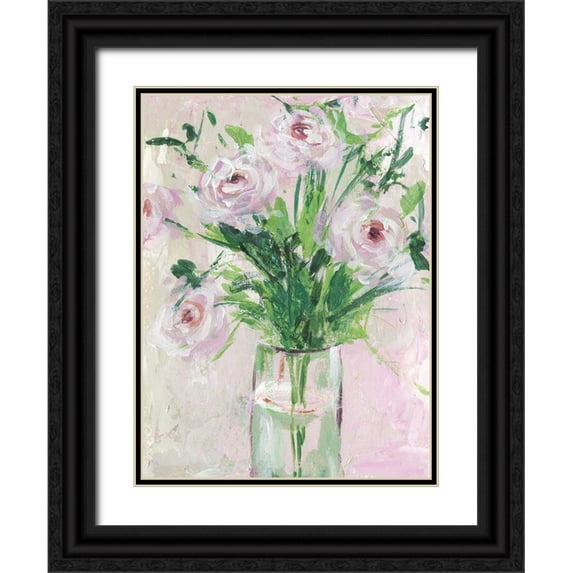 Wang, Melissa 15x18 Black Ornate Wood Framed with Double Matting Museum Art Print Titled - The Morning Dew I