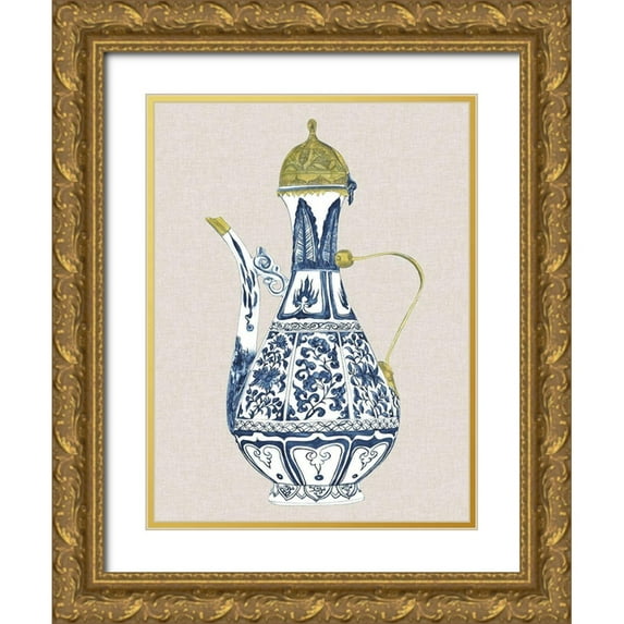Wang, Melissa 15x18 Gold Ornate Wood Framed with Double Matting Museum Art Print Titled - Antique Chinese Vase II