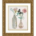 thumbnail image 1 of Wang, Melissa 15x18 Gold Ornate Wood Framed with Double Matting Museum Art Print Titled - Butterflies and Flowers III, 1 of 4