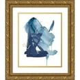 thumbnail image 1 of Wang, Melissa 15x18 Gold Ornate Wood Framed with Double Matting Museum Art Print Titled - Indigo Collide II, 1 of 4