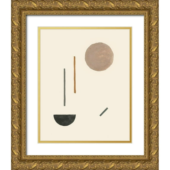 Wang, Melissa 15x18 Gold Ornate Wood Framed with Double Matting Museum Art Print Titled - Intraconnected VI