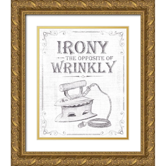 Wang, Melissa 15x18 Gold Ornate Wood Framed with Double Matting Museum Art Print Titled - Laundry Today II