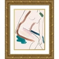 thumbnail image 1 of Wang, Melissa 15x18 Gold Ornate Wood Framed with Double Matting Museum Art Print Titled - Seated Female Figure III, 1 of 4