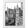 thumbnail image 1 of Wang, Melissa 15x18 White Modern Wood Framed Museum Art Print Titled - BandW Us Cityscape-Chicago, 1 of 4