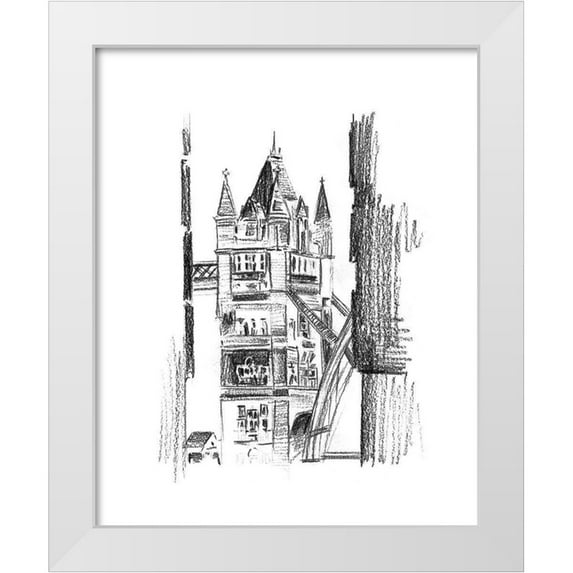 Wang, Melissa 15x18 White Modern Wood Framed Museum Art Print Titled - Day Street IV