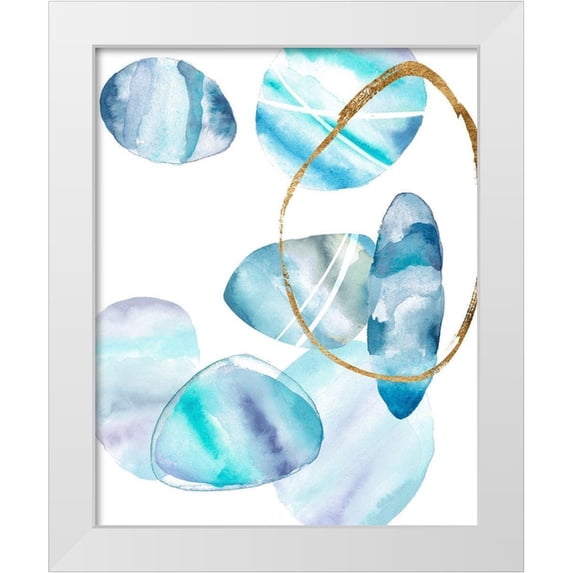 Wang, Melissa 15x18 White Modern Wood Framed Museum Art Print Titled - Stacking Rocks II