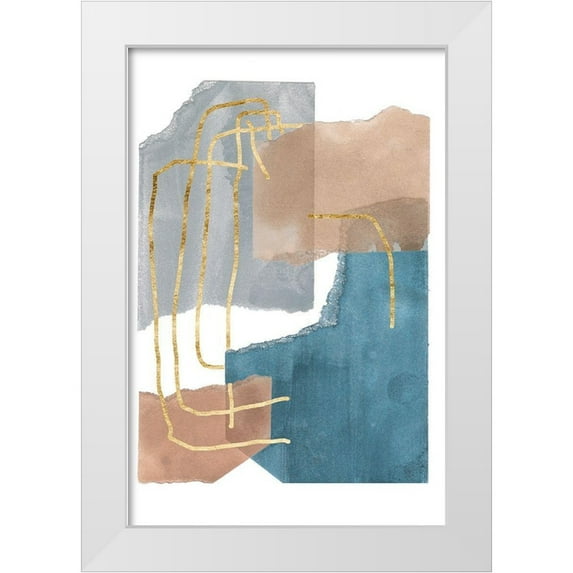 Wang, Melissa 17x24 White Modern Wood Framed Museum Art Print Titled - Matter Dissolving II