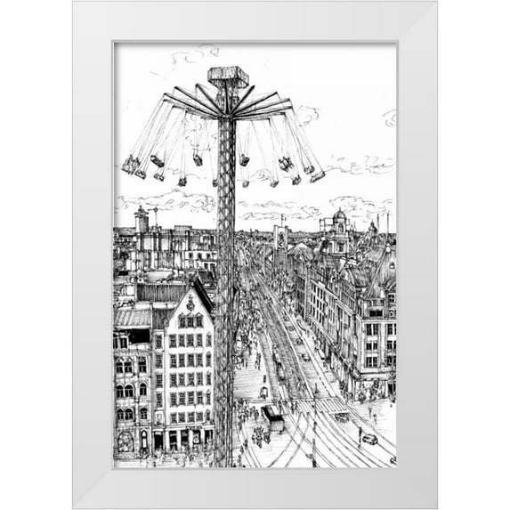 Wang, Melissa 17x24 White Modern Wood Framed Museum Art Print Titled - Tour of Europe IV