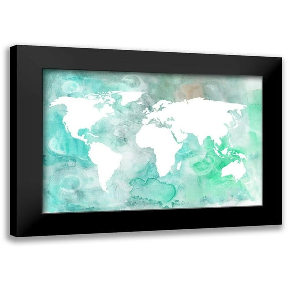 Wang, Melissa 18x13 Black Modern Framed Museum Art Print Titled - Dreaming of Earth II