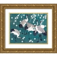 thumbnail image 1 of Wang, Melissa 18x15 Gold Ornate Wood Framed with Double Matting Museum Art Print Titled - Crane at Night II, 1 of 4